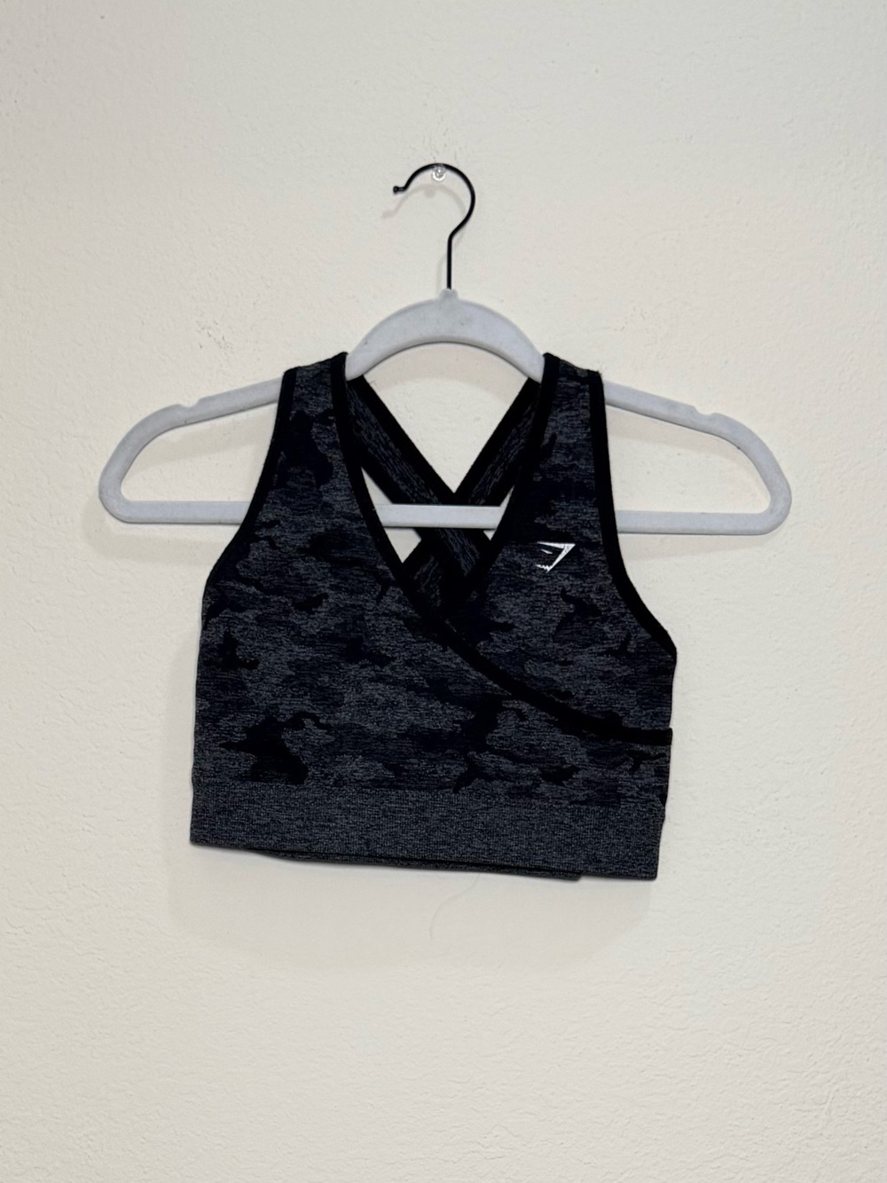 Gymshark Black Camo Sports Bra Small Athletic